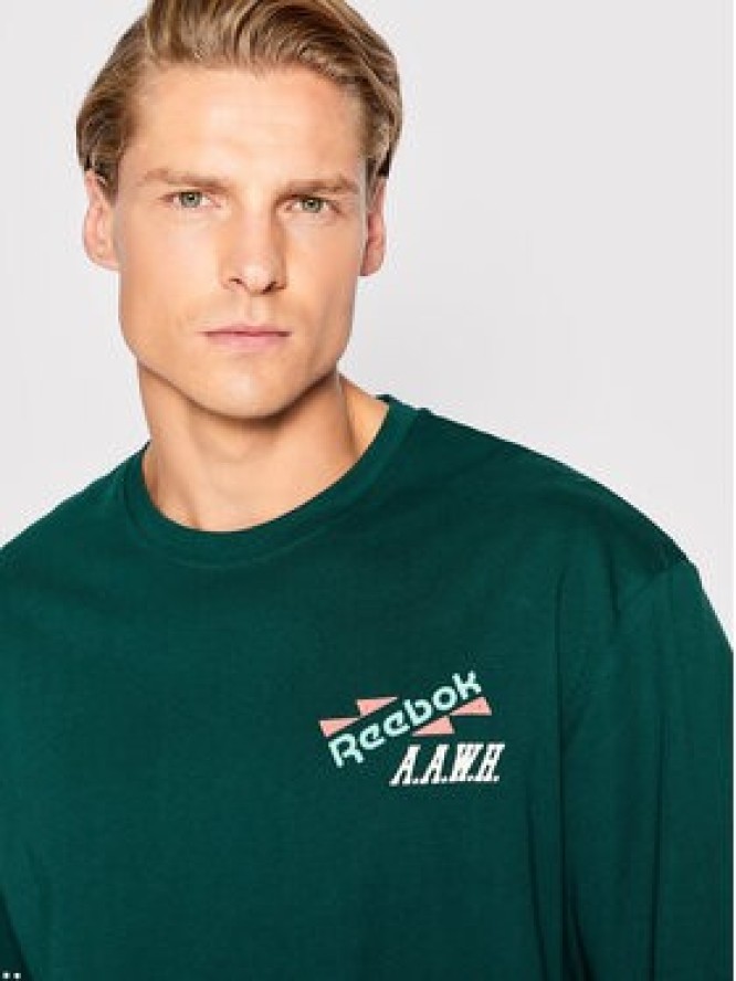 Reebok T-Shirt Certified HH7390 Zielony Relaxed Fit