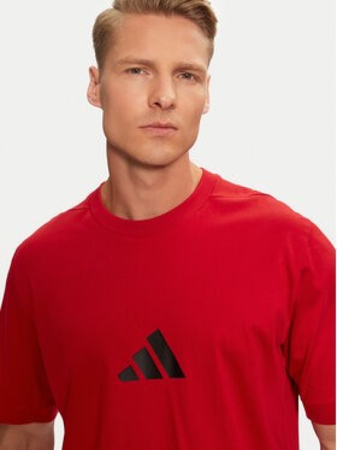 adidas T-Shirt Z.N.E. JF6386 Czerwony Regular Fit