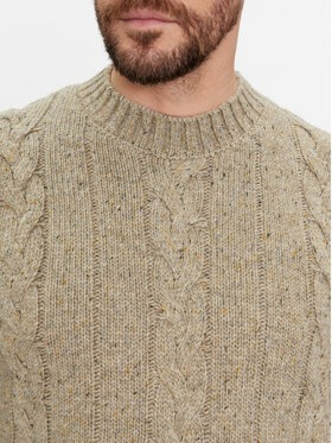 Jack&Jones Sweter 12247818 Beżowy Regular Fit