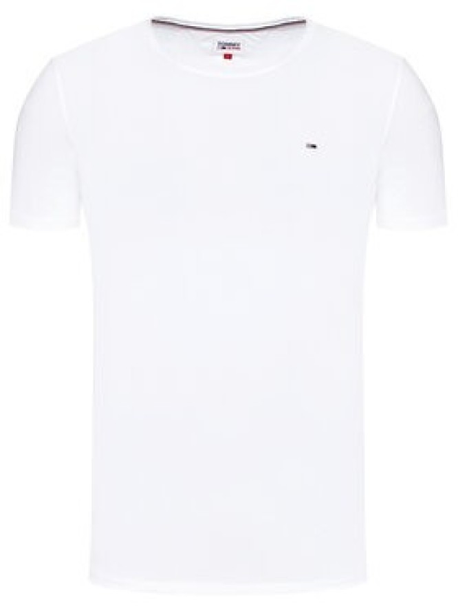 Tommy Jeans T-Shirt Jaspe Biały Slim Fit