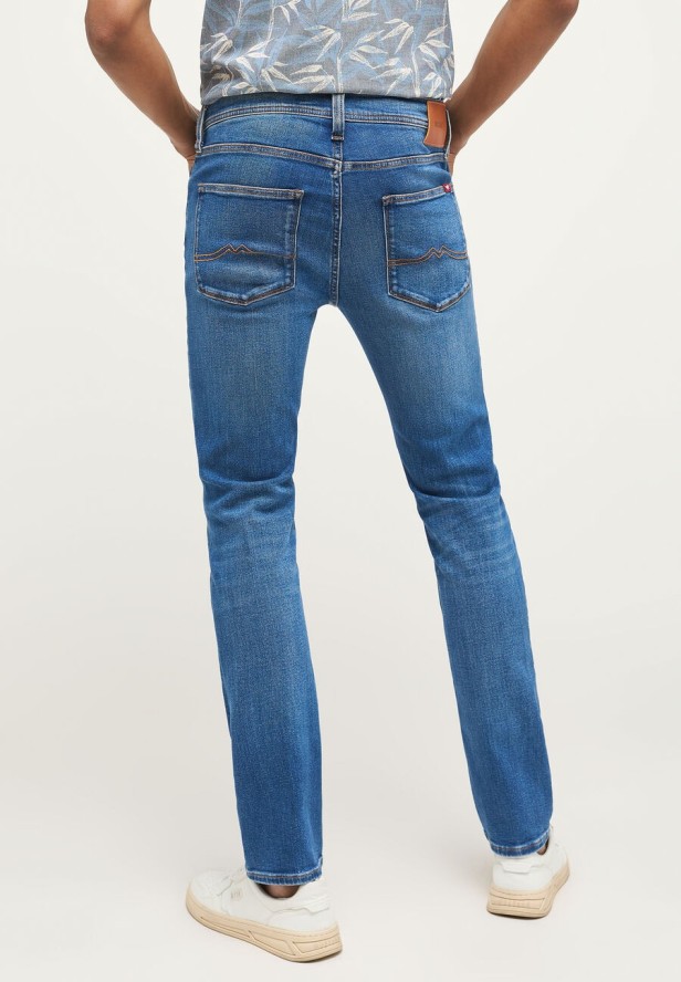 MUSTANG ORLANDO SLIM MĘSKIE SPODNIE JEANSOWE DENIM BLUE 1013676 5000 682