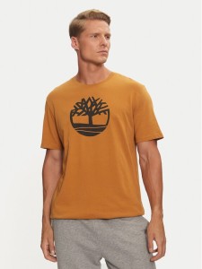 Timberland T-Shirt TB0A2C2R Brązowy Regular Fit