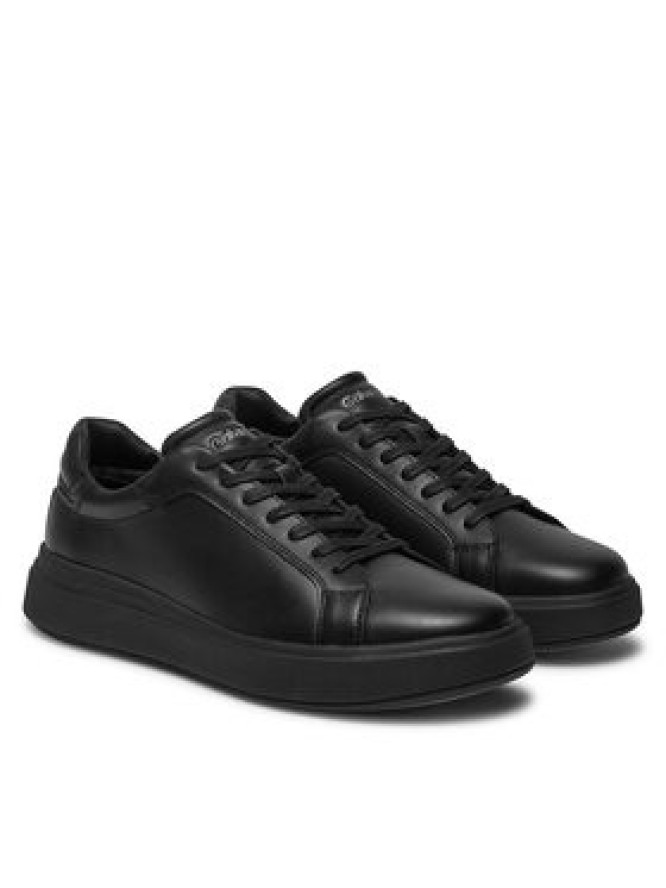 Calvin Klein Sneakersy Low Top Lace Up Lth HM0HM01016 Czarny