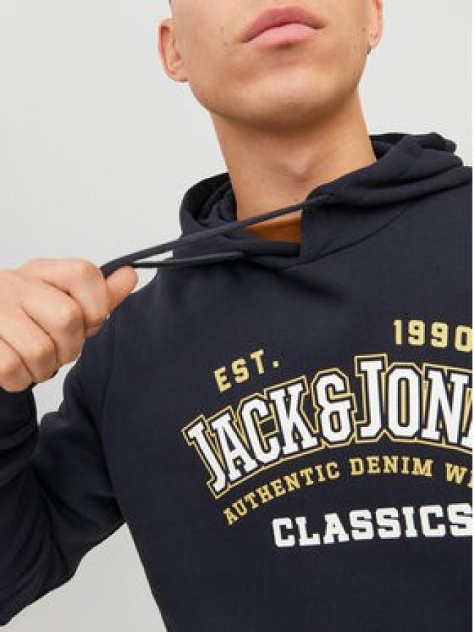 Jack&Jones Bluza Logo 12233597 Granatowy Standard Fit
