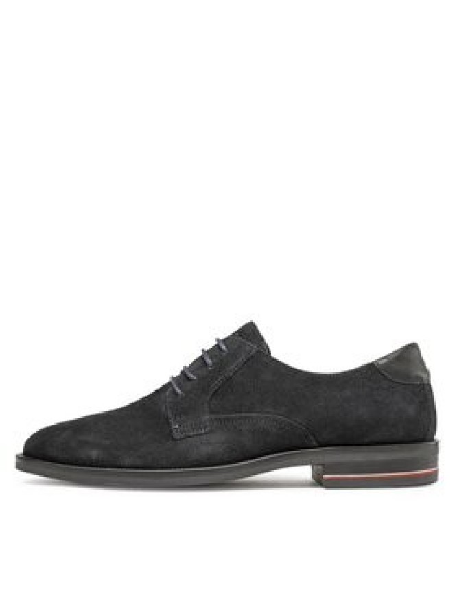 Tommy Hilfiger Półbuty Signature Hilfiger Suede Shoe FM0FM04215 Granatowy