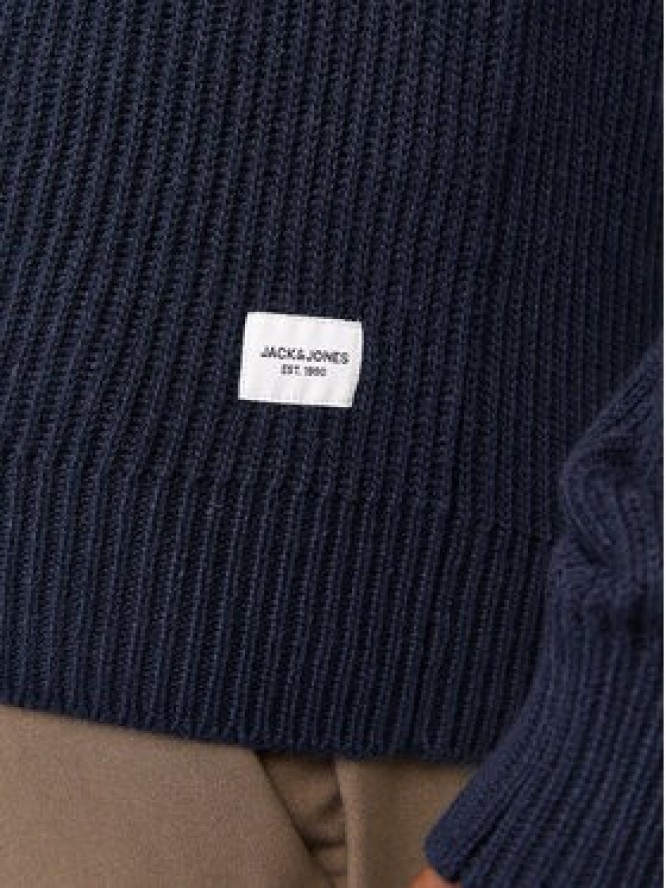 Jack&Jones Sweter Pannel 12258471 Granatowy Regular Fit