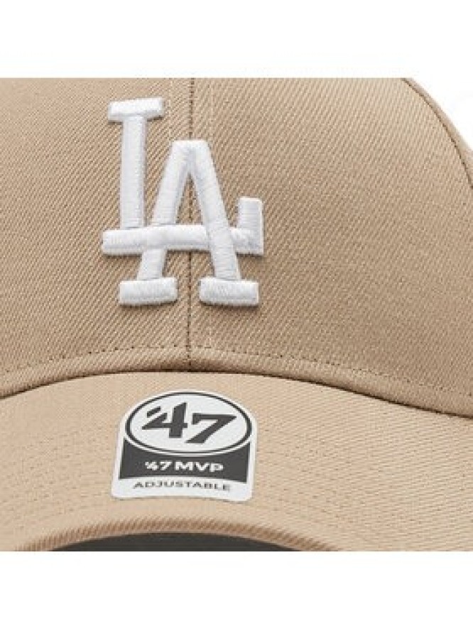 47 Brand Czapka z daszkiem Los Angeles Dodgers B-MVPSP12WBP-KHB Beżowy