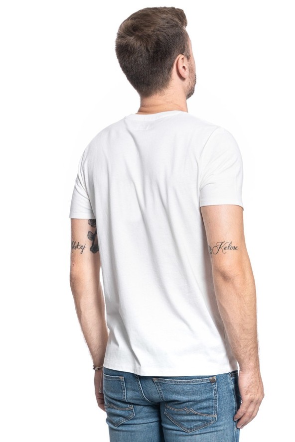 MĘSKI T-SHIRT WRANGLER SS LIVE IT TEE OFF WHITE W7E8D3737