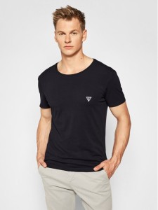 Guess T-Shirt U97M00 JR003 Czarny Slim Fit