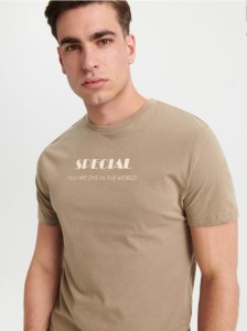 Koszulka z nadrukiem - brązowy