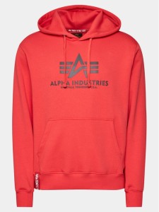 Alpha Industries Bluza Basic 178312 Czerwony Regular Fit