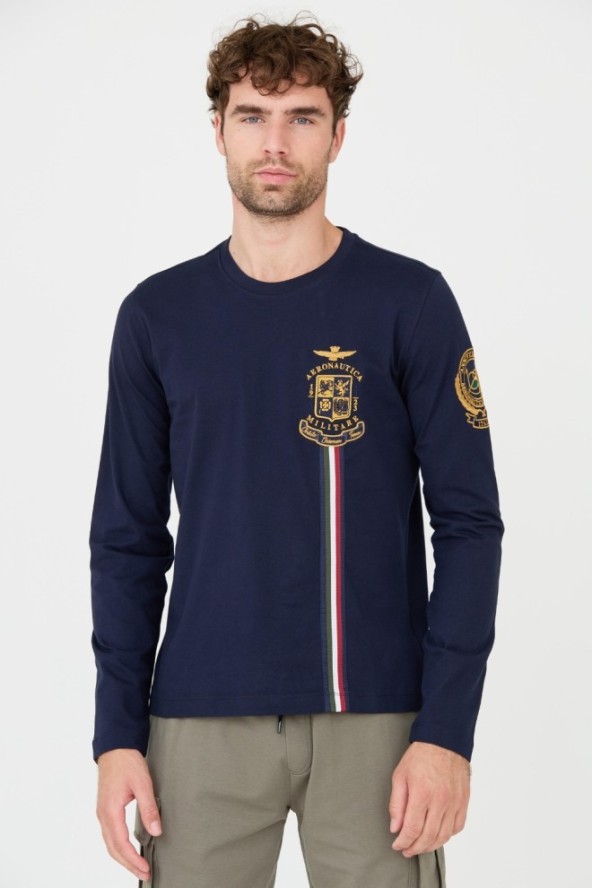 AERONAUTICA MILITARE Granatowy longsleeve