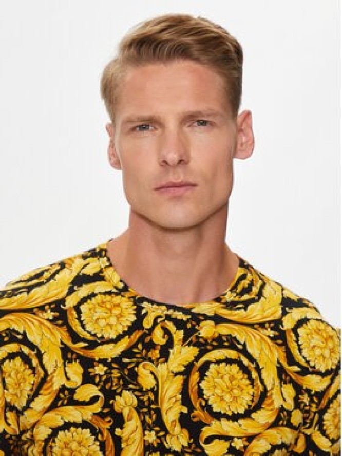 Versace T-Shirt 1000959 1A11188 Żółty Regular Fit