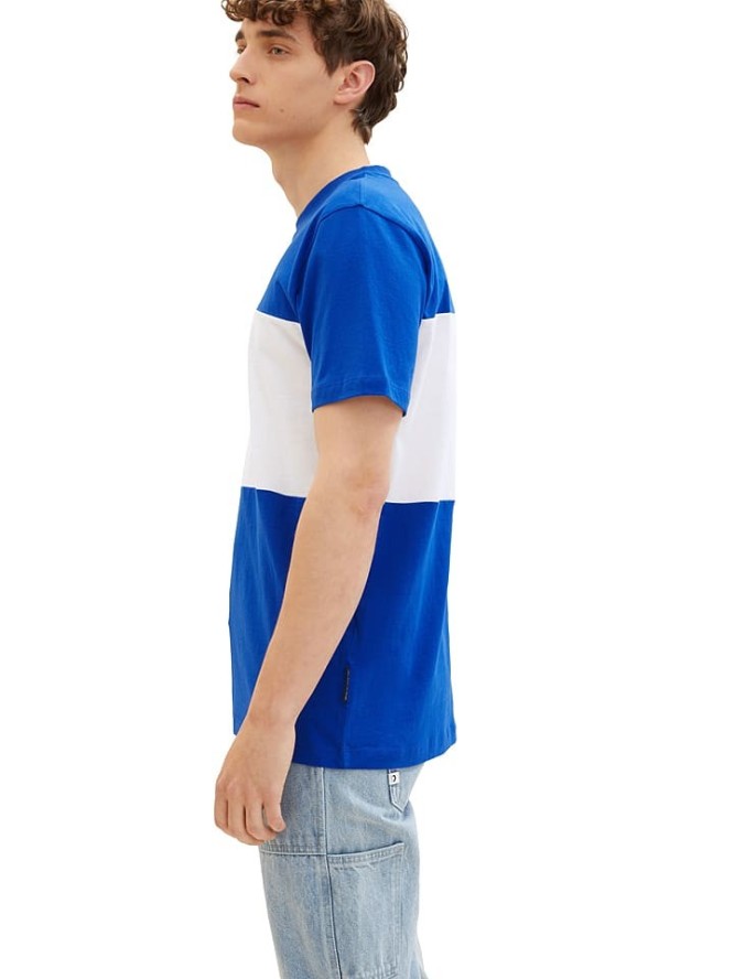 Tom Tailor Koszulka w kolorze niebiesko-białym rozmiar: M