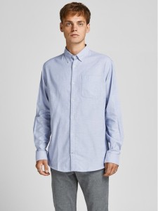 Jack&Jones Koszula 12182486 Błękitny Slim Fit