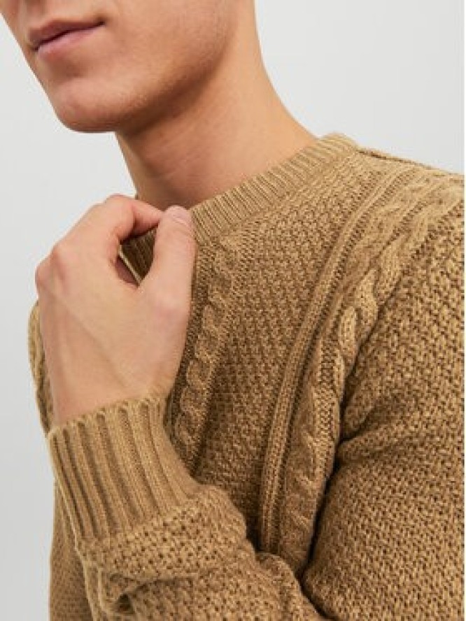 Jack&Jones Sweter 12236314 Beżowy Regular Fit