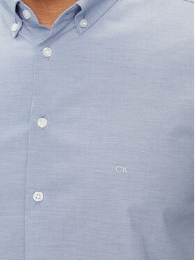 Calvin Klein Koszula Chambray K10K112679 Niebieski Slim Fit