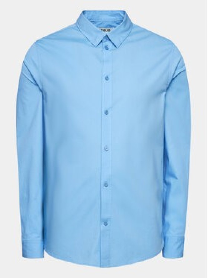 Solid Koszula 21103247 Niebieski Regular Fit