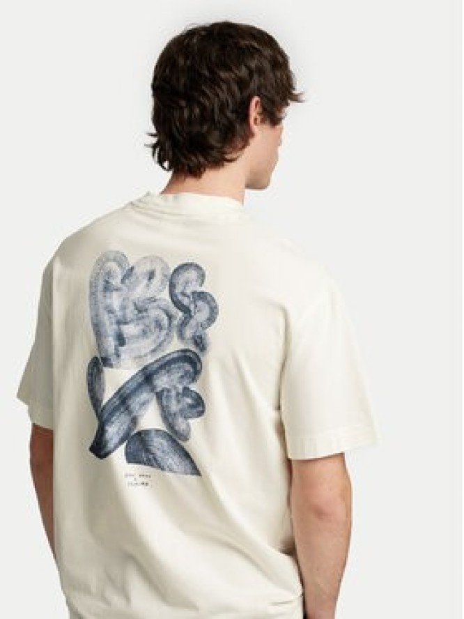 Selected Homme T-Shirt Will 16097225 Écru Relaxed Fit