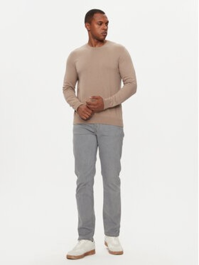 Sisley Sweter 10F2S1C78 Beżowy Slim Fit