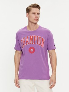 Champion T-Shirt 219852 Fioletowy Comfort Fit
