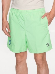 adidas Szorty sportowe Happy Earth HI2964 Zielony Regular Fit