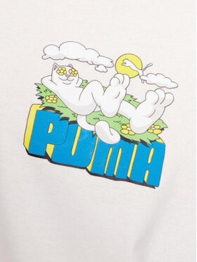 Puma T-Shirt Puma X Ripndip 622196 Écru Relaxed Fit