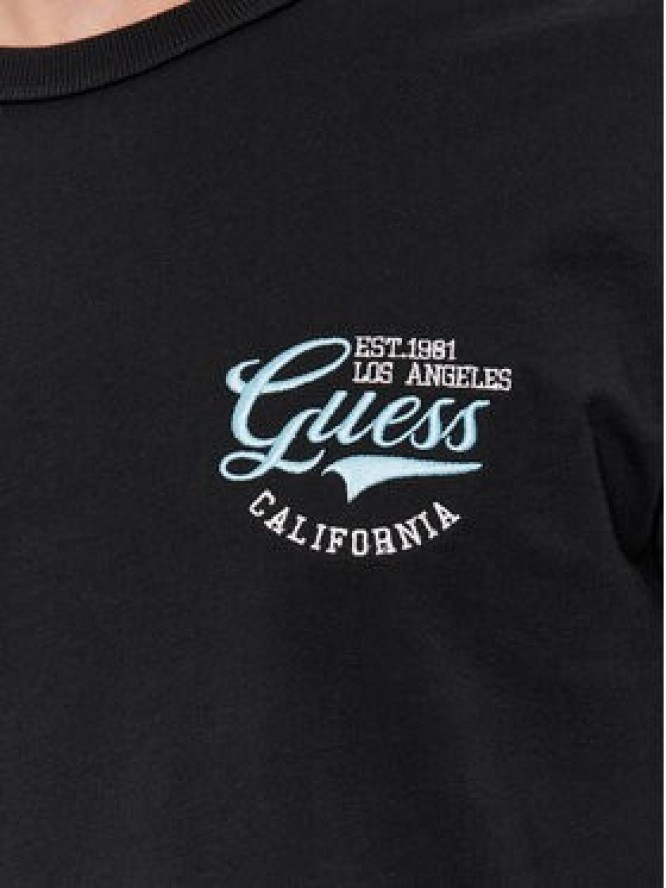 Guess T-Shirt Ss Cn Guess Planisph M4RI11 I3Z14 Czarny Regular Fit