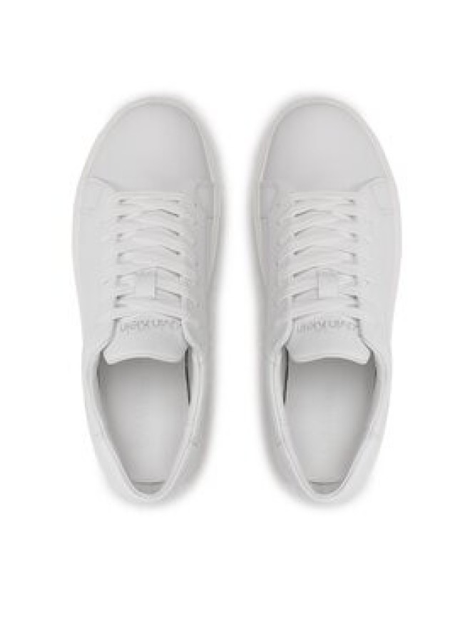 Calvin Klein Sneakersy Low Top Lace Up Lth Sm HM0HM01018 Biały