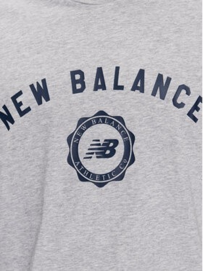 New Balance T-Shirt Sport Seasonal Graphic MT31904 Szary Relaxed Fit