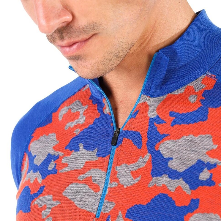 Bluza turystyczna męska Woolona Asker Zip z długim rękawem