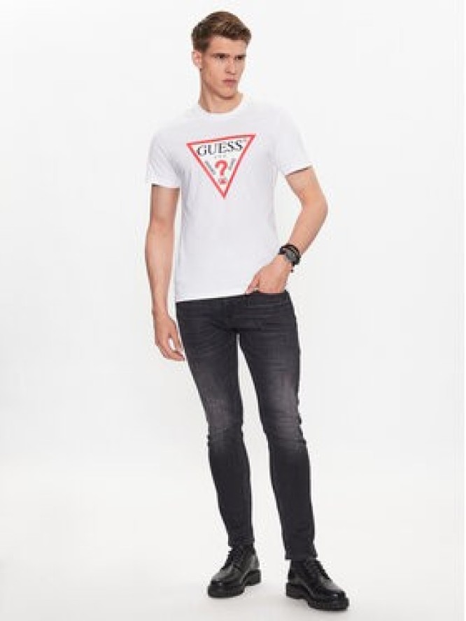 Guess T-Shirt M2YI71 I3Z14 Biały Slim Fit