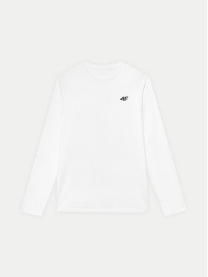 4F Longsleeve 4FWSS24TLONM217 Biały Regular Fit