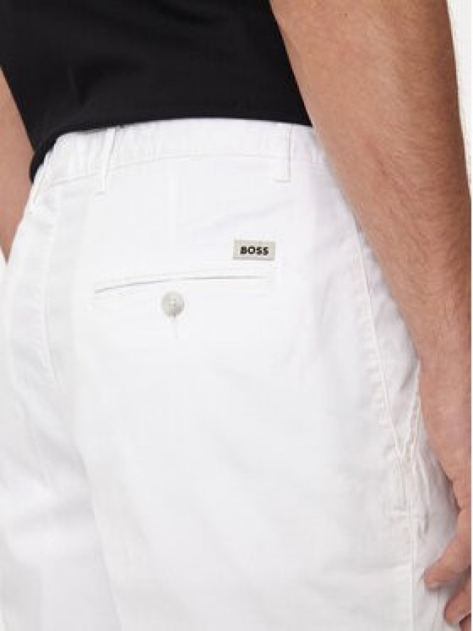 Boss Szorty materiałowe Slice-Short 50512524 Biały Slim Fit