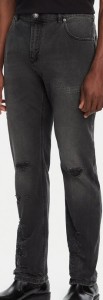 Balmain Jeansy DH1MI043DE68 Szary Regular Fit