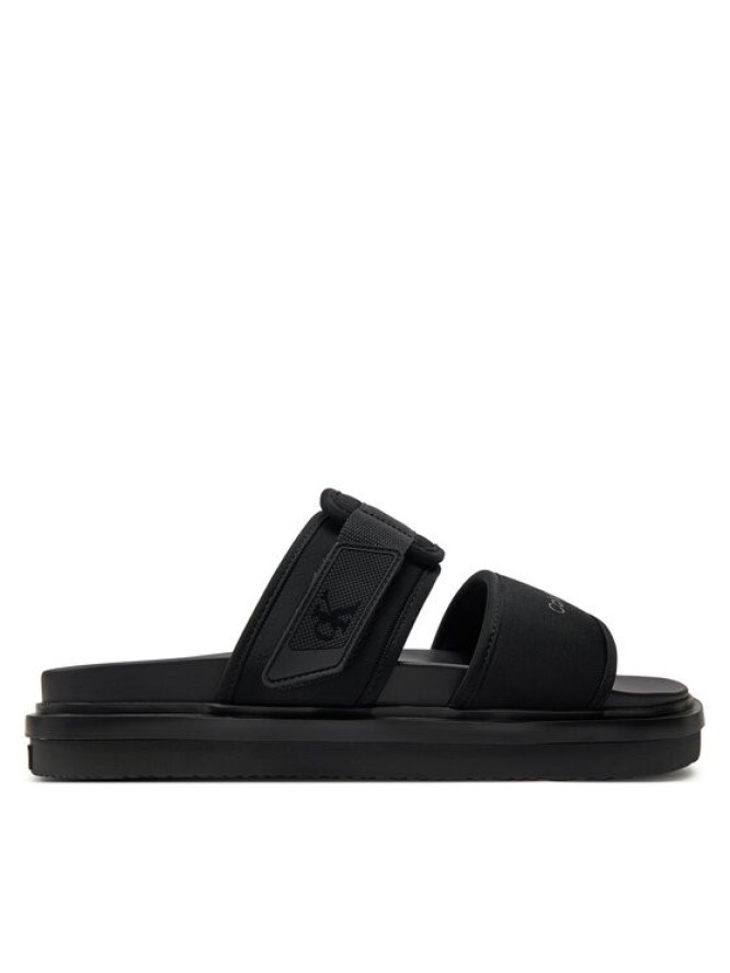 Calvin Klein Jeans Klapki Double Bar Sandal Wb In Br YM0YM00946 Czarny