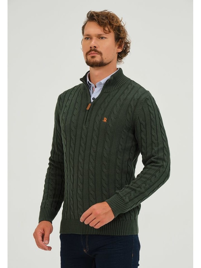 GIORGIO DI MARE Sweter w kolorze ciemnozielonym rozmiar: XXL