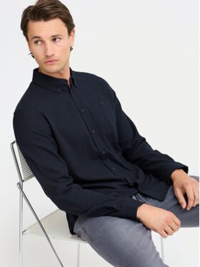 Blend Koszula Shirt 20717140 Czarny Regular Fit