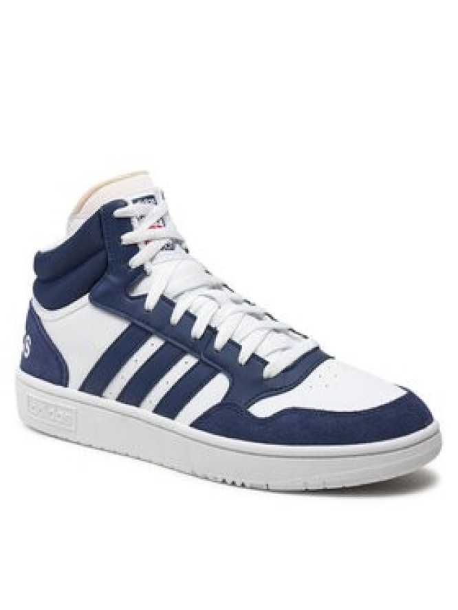 adidas Sneakersy Hoops 3 Mid Lifestyle Basketball Classic Vintage IG1432 Biały