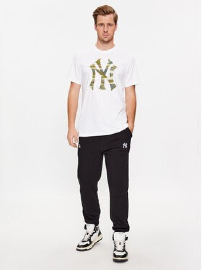 47 Brand T-Shirt New York Yankees BB017TEMECH589889WW Beżowy Regular Fit