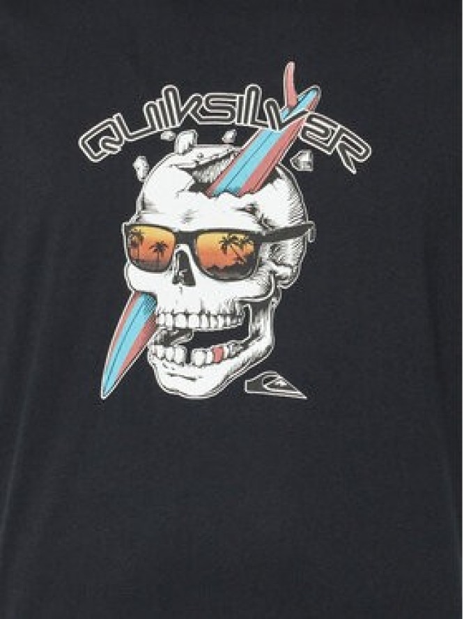 Quiksilver T-Shirt One Last Surf EQYZT07674 Czarny Regular Fit