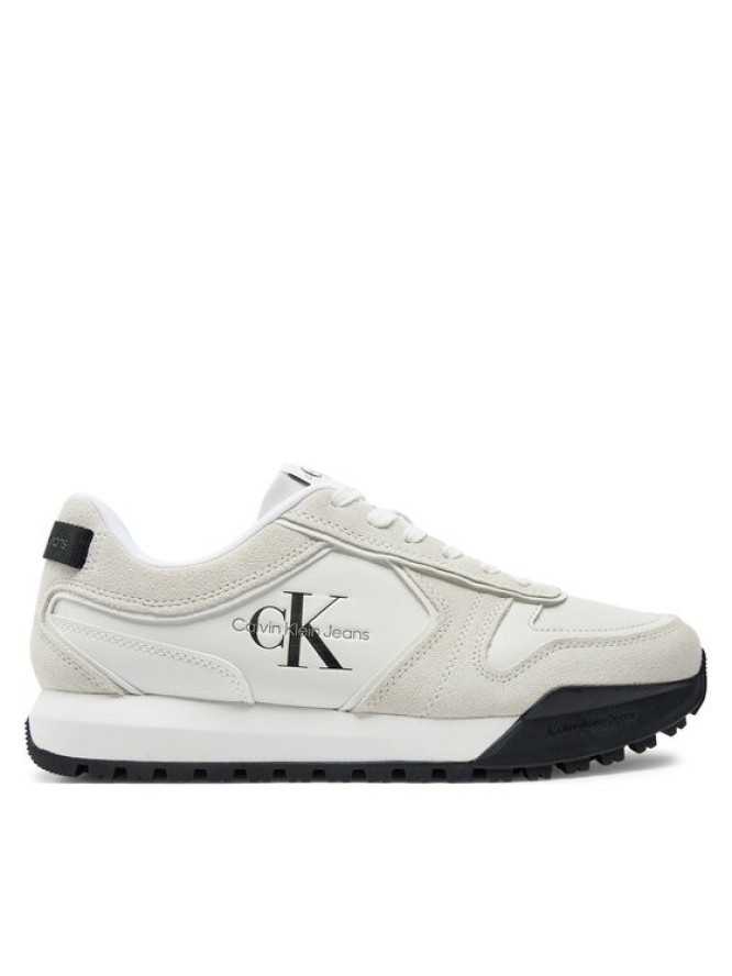 Calvin Klein Jeans Sneakersy Toothy Runner Irregular Lines YM0YM00624 Biały