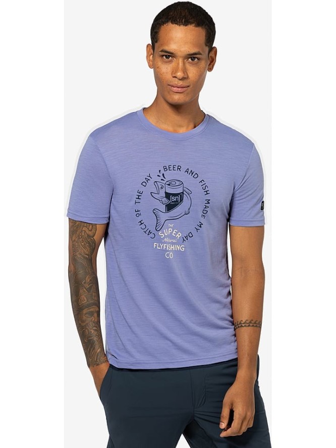 super.natural Koszulka "Juhos Finest" w kolorze niebieskim rozmiar: L