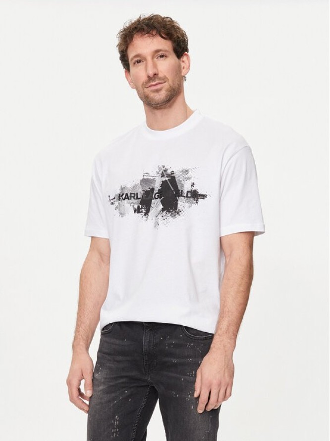 KARL LAGERFELD T-Shirt 755148 542224 Biały Regular Fit