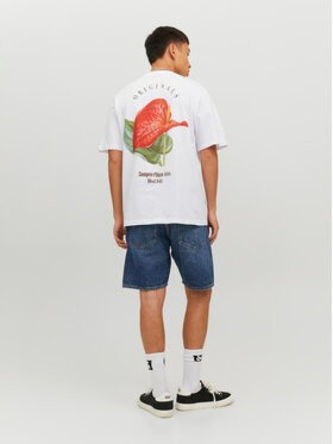 Jack&Jones T-Shirt Grocery 12230754 Biały Oversize