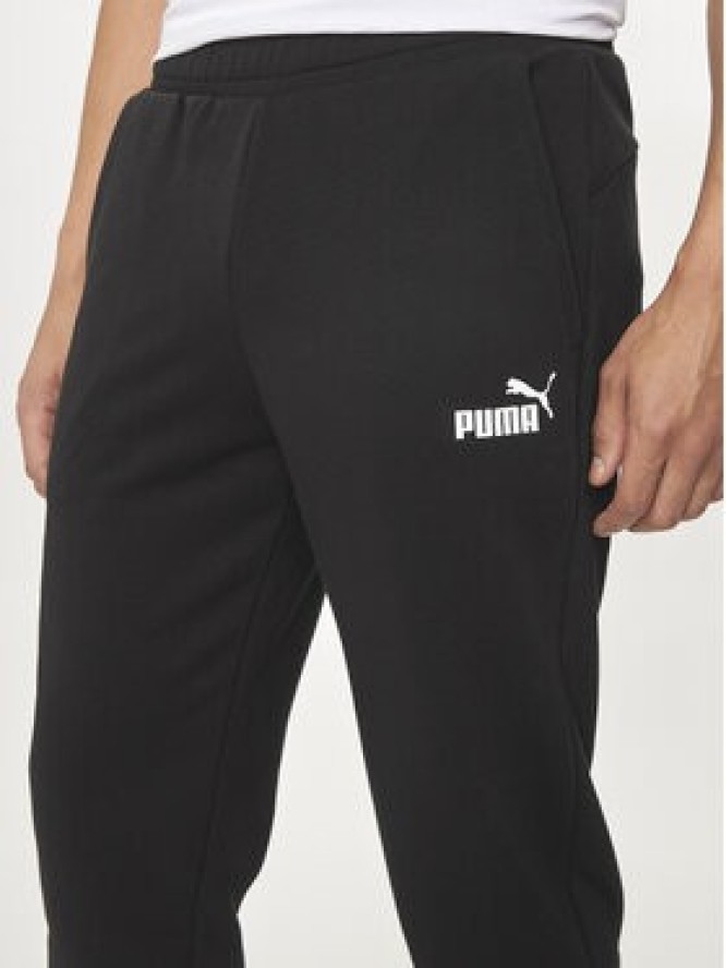 Puma Spodnie dresowe Ess Logo 586716 Czarny Regular Fit