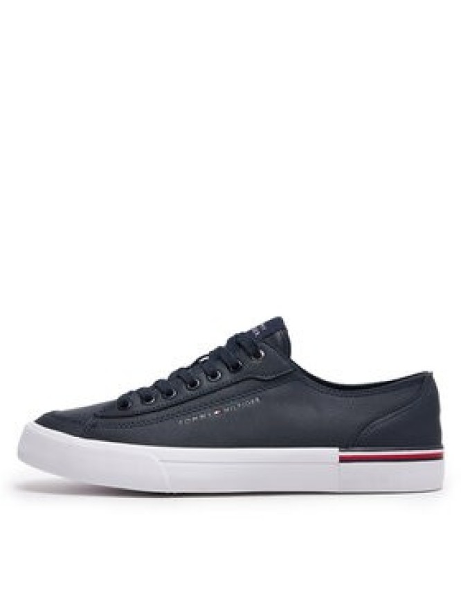 Tommy Hilfiger Tenisówki Corporate Vulc Leather FM0FM04953 Granatowy