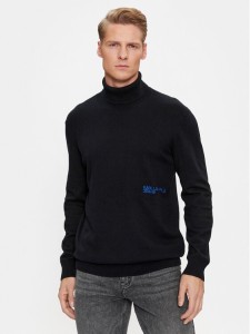 KARL LAGERFELD Golf Klj Lightweight Turtleneck 236D2000 Czarny Slim Fit