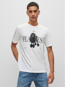 Hugo T-Shirt 50491814 Biały Relaxed Fit