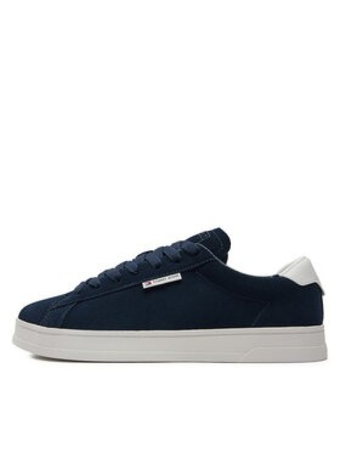 Tommy Jeans Sneakersy Tjm Leather Low Cupsole Suede EM0EM01375 Granatowy